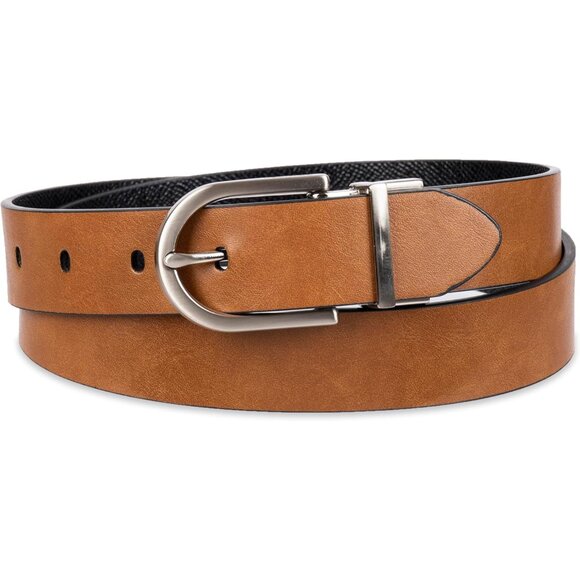 Women's Reversible Belt Leather Blend 1.18In Versatile for Jeans Dresses
